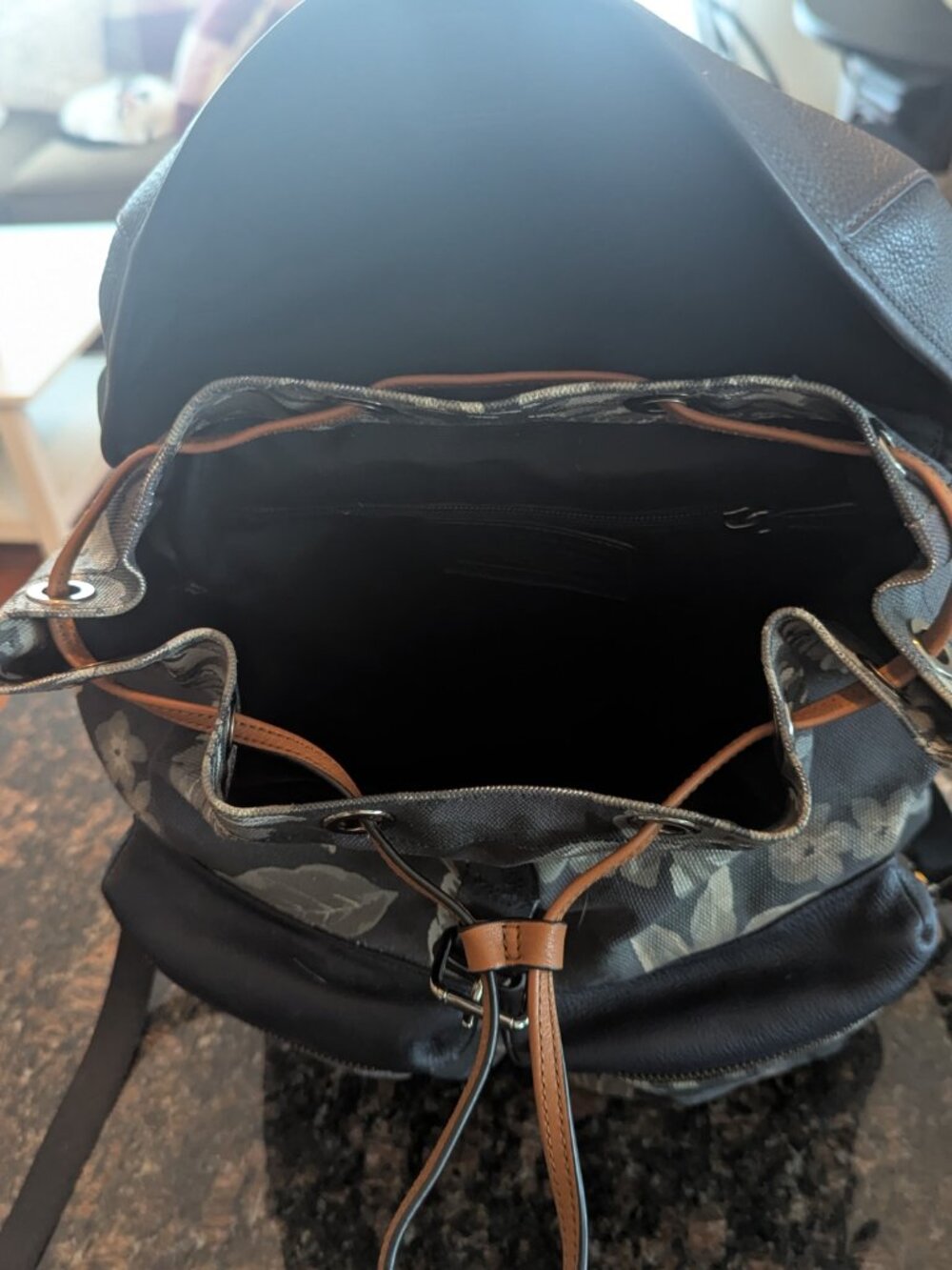 Coach Hawaiian Palm Print Rucksack / Backpack - Picture 5 of 5